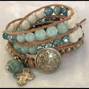 Completely Handmade Triple Wrap Bracelet